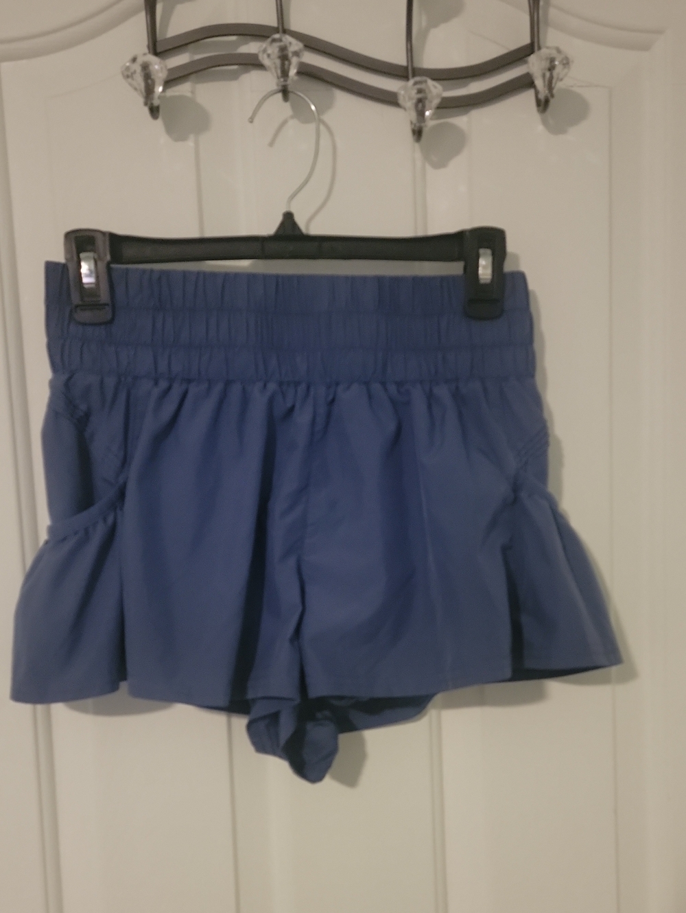 FREE PEOPLE MOVEMENT Get Your Flirt On Shorts Size S/P Dusty Blue EUC